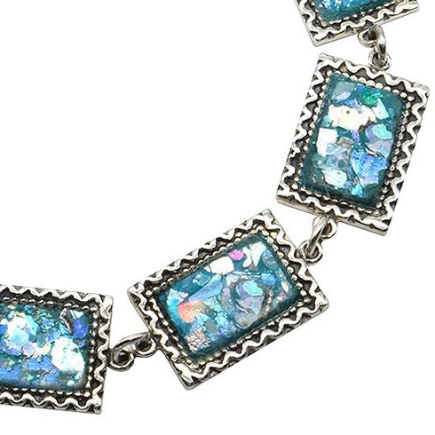 Rectangle Roman Glass Bracelet