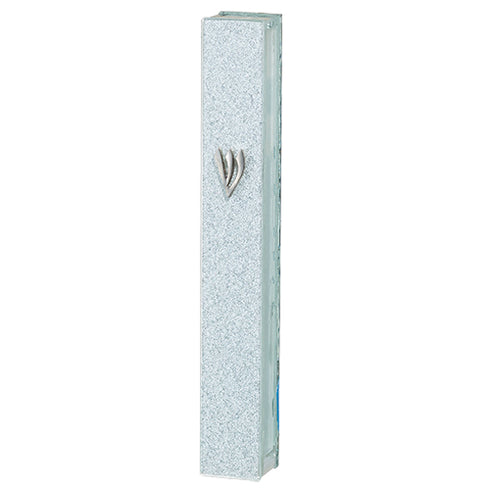 Glitter Glass Mezuzah With Silicon Cork
