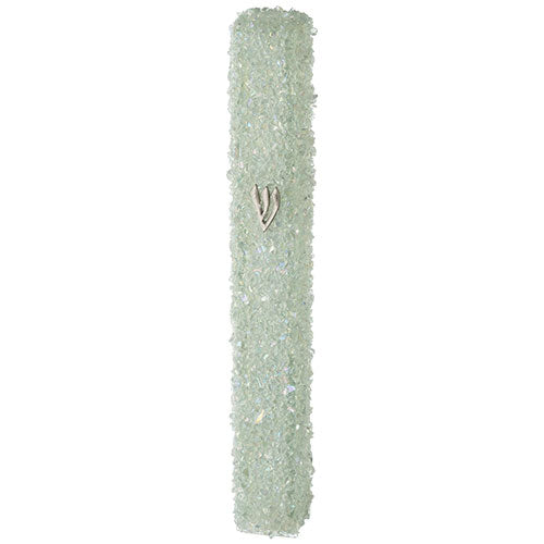 Glass Mezuzah with Stones