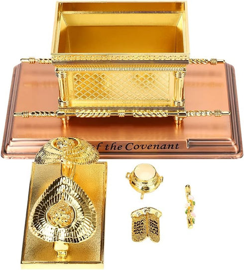 The Ark of The Covenant Replica Gold Plated Statue with Contents