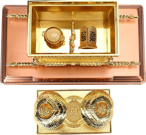 The Ark of The Covenant Replica Gold Plated Statue with Contents