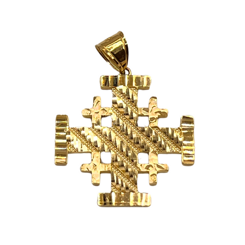 14K Gold Nora Filigree Jerusalem Cross Necklace