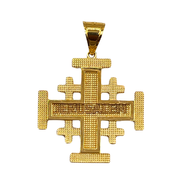 14K Gold Sarab Filigree Jerusalem Cross Necklace