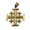14K Gold Jerusalem Cross Engraved Star of Bethlehem Necklace