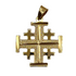 14K Gold Jerusalem Cross Engraved Star of Bethlehem Necklace