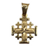 14K Gold Jerusalem Cross Engraved Star of Bethlehem Necklace
