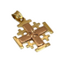 14K Gold Jerusalem Cross Engraved Star of Bethlehem Necklace