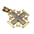 14K Gold Jerusalem Cross Engraved Star of Bethlehem Necklace