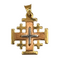 14K Tri Color Gold Jerusalem Cross Necklace