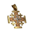 14K Tri Color Gold Jerusalem Cross Necklace