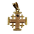 14K Gold Minimalist Smooth Jerusalem Cross Necklace