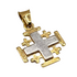 14K Gold Minimalist Smooth Jerusalem Cross Necklace