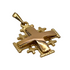 14K Gold Raised Up Elegant Smooth Jerusalem Cross Necklace