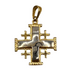 14K Gold Raised Up Elegant Smooth Jerusalem Cross Necklace