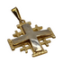 14K Gold Raised Up Elegant Smooth Jerusalem Cross Necklace
