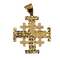 14K Gold Lema Filigree Jerusalem Cross Necklace