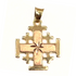 14K Gold Jerusalem Cross Engraved Star of Bethlehem Necklace