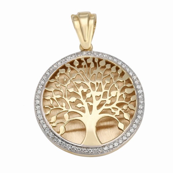 14K Gold Diamond Tree of Life Necklace