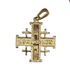 14K Gold Elegant Domed Jerusalem Cross Necklace