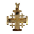 14K Gold Domed Classic Jerusalem Cross Necklace