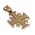 14K Gold Leaser Cut Classic Jerusalem Cross Necklace