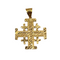 14K Gold Alama Filigree Jerusalem Cross Necklace