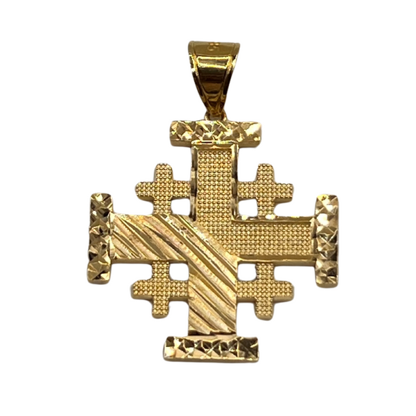 14K Gold Arda Filigree Jerusalem Cross Necklace