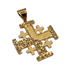 14K Gold Lema Filigree Jerusalem Cross Necklace