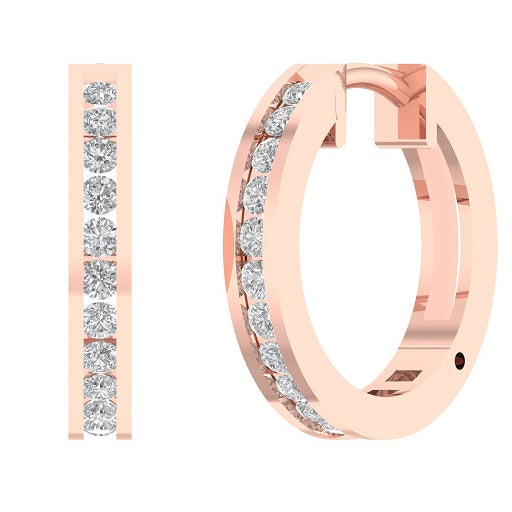 Phoebe Hoop Diamond Earrings