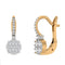 Edith Drop Round Diamond Earring