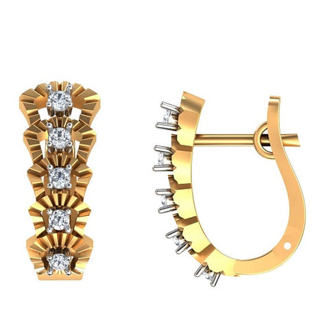 Laura Drop Round Diamond Earring