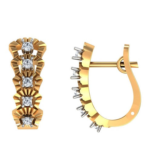 Laura Drop Round Diamond Earring