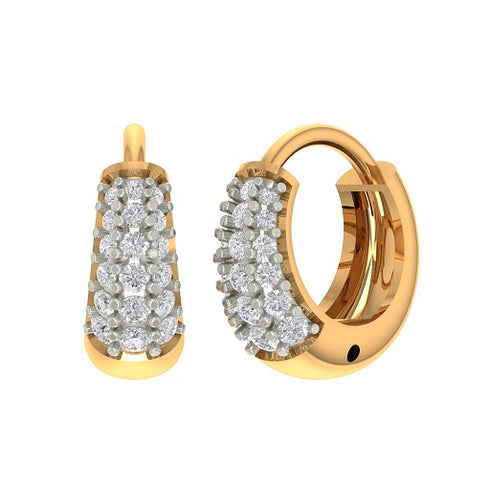 Aaliyah Modern Hoop Diamond Earrings
