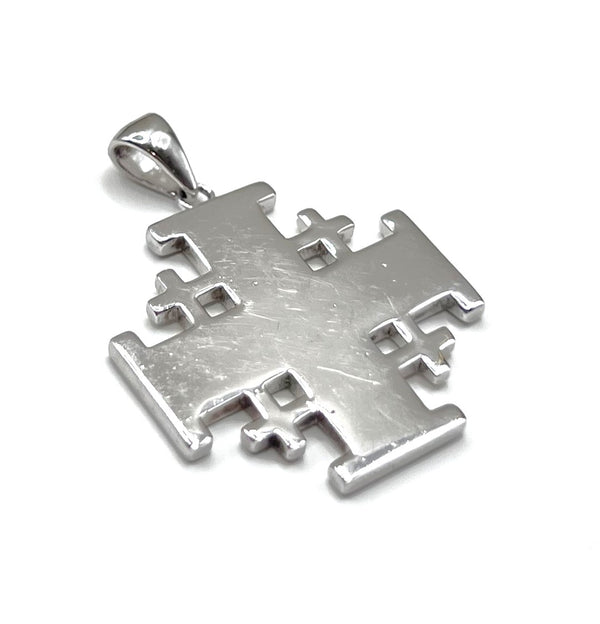 Sterling Silver Classic Jerusalem Cross Pendant