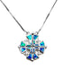 Sterling with Opal Jerusalem Cross Opening Magnetic Necklace