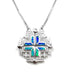 Sterling with Opal Jerusalem Cross Opening Magnetic Necklace