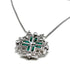 Sterling with Opal Jerusalem Cross Opening Magnetic Necklace