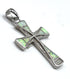 Sterling Silver With Opal Cross Pendant