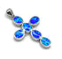 Sterling Silver Opal Cross Pendant