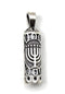 Sterling Silver Mezuzah with Menorah Pendant