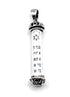 Sterling Silver 10 Commandments Mezuzah Pendant