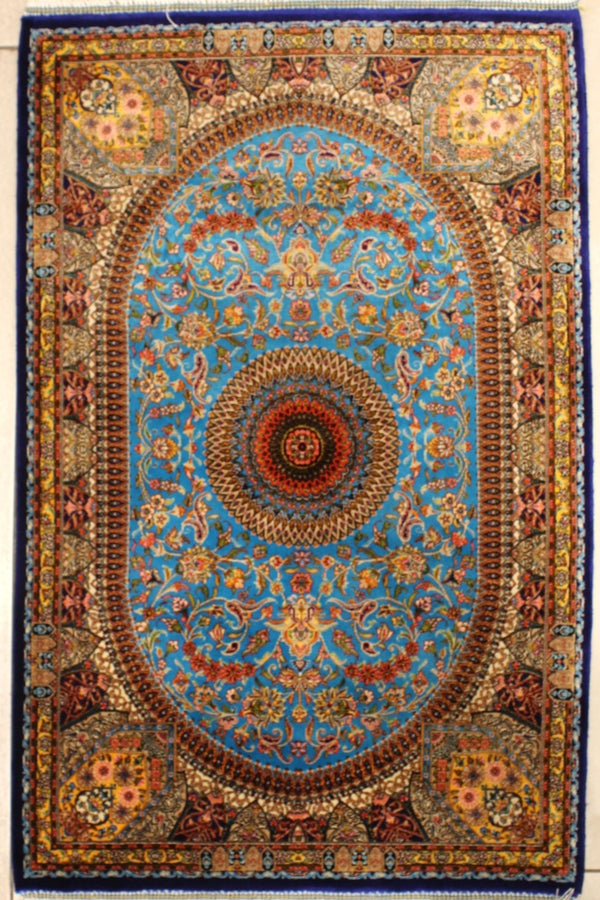 DeLaria Fine Persian Silk Carpet