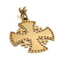 14K Gold Classic Leaser Cut Jerusalem Cross Necklace
