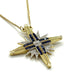 14K Gold Diamond & Sapphire Star Of Bethlehem Opening Magnetic Necklace