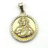 14K Gold Jesus With Holy Family Double Sided Medallion Necklace