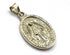 14K Gold Virgin Mary Medallion Oval Necklace