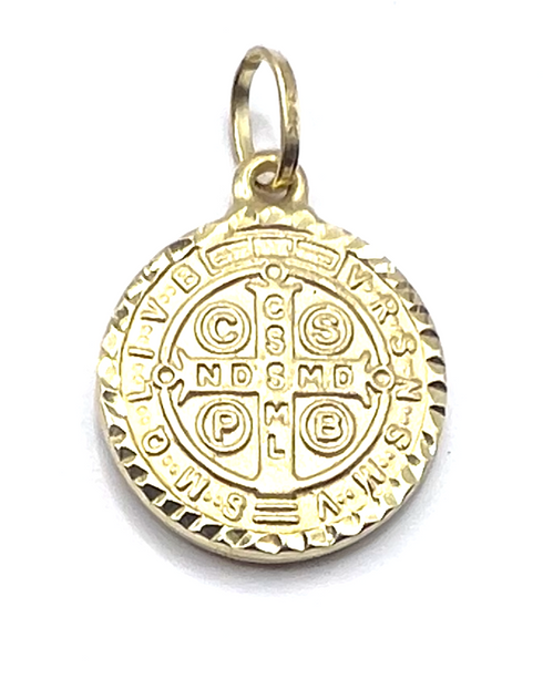 14K Gold Jesus With Jerusalem Cross Medallion Necklace