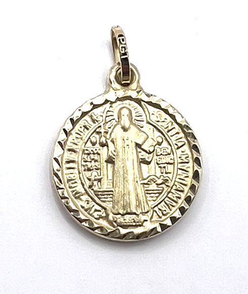 14K Gold Jesus With Jerusalem Cross Medallion Necklace