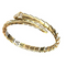 14K Gold With Diamond Snake Bangle