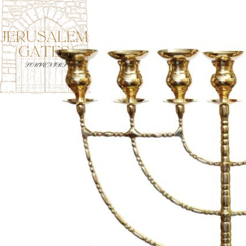 Gold Plated Huge Oil Menorah IN
